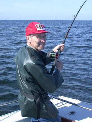 Ron hooks a bubba on his first trip to the Bay