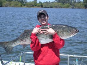 16 year Alex on his first Chesapeake Bay trips pulls in the fish of a life time