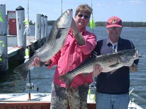Brian and Roland with two of their trophies in their eleventh year of fishing with Capt. Gary