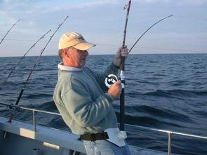 Adam battles another rockfish!