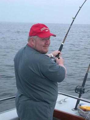 Jeff ties into another striper and the action begins!