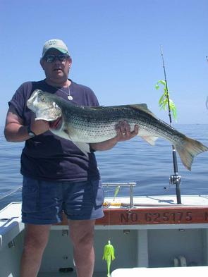 Big Lou with the biggest fish of the day at 43 inches