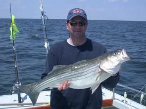 Steve was pleased with this 35 inch rockfish