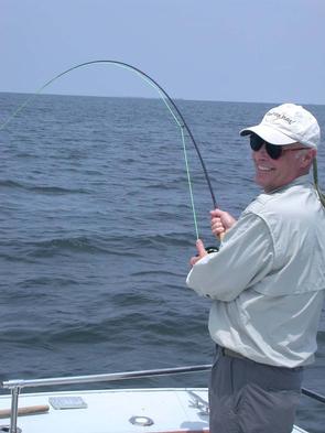 This 9 weight rod of Ken's took some bend