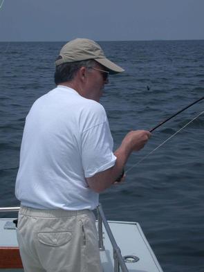 Using an 8 weight Scott finds another striper