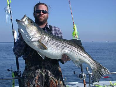 Mike with the biggest fish of the fall season so far at 47 inches 41 pounds.