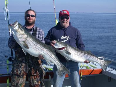 Quite a pair to wind up the day, the fish that is!
