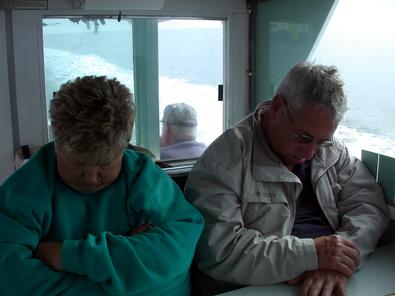 A long, foggy day on the water tend to wear you out!
