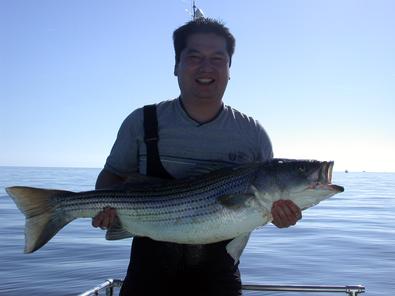Jake and all of his energy went into catching the first of the day at 38 inches!