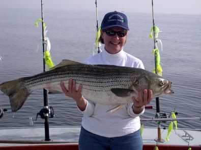 The newest member of the fishin team Sharon
