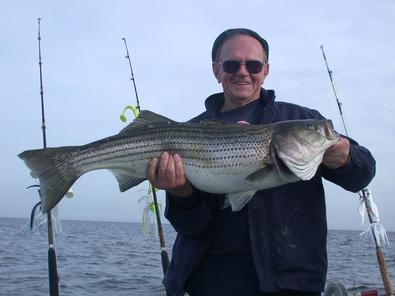 Always grinning Dave really grinned on this nice striper