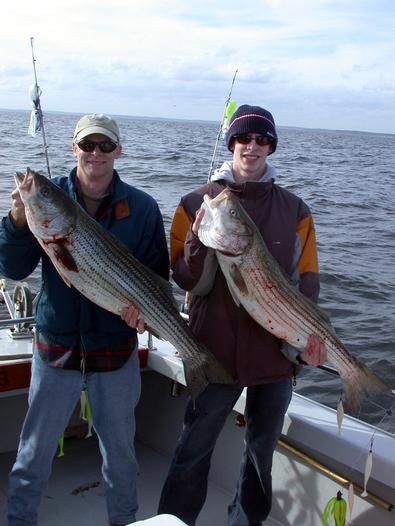 Bill with son Rayce is learning to outfish dad!