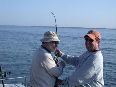 Professor and Josh team up on this rockfish