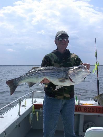 Wally with his first Chesapeake Bay striper