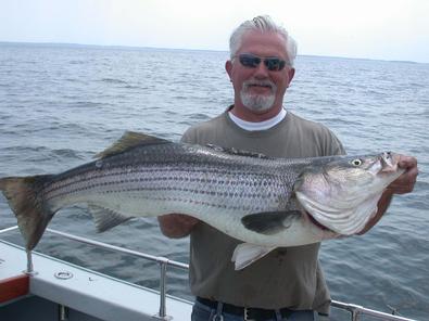 Mike Scheungrab displays the first 43 incher 32 pounder of the day