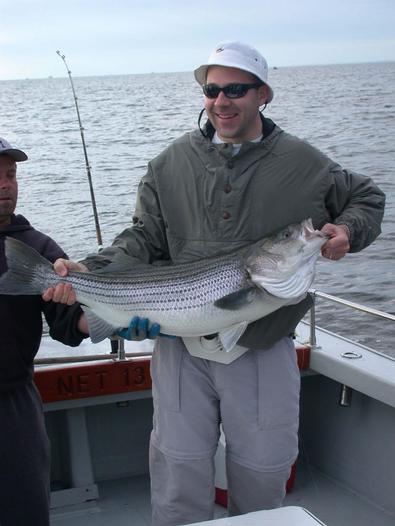 A first Chesapeake Bay striper for Bradley