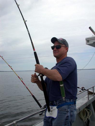 First time Chesapeake Bay fisherman Greg whips this one