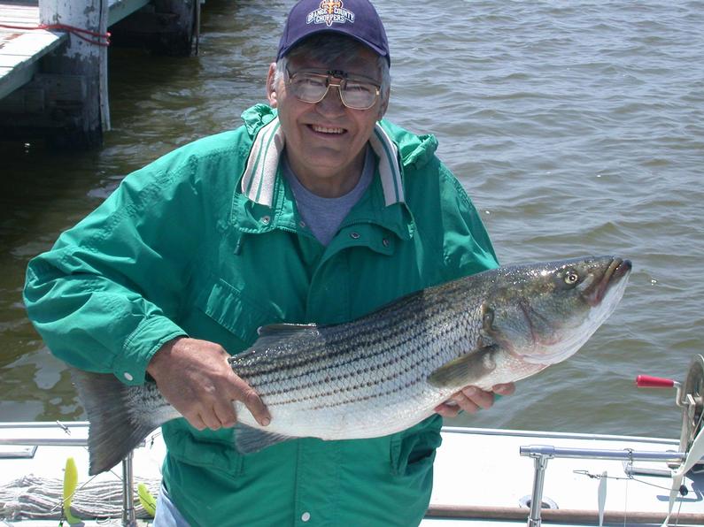 Dale well pleased with this 34 inch striper!