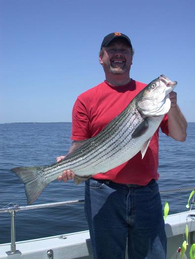 Dad Jim showed the boys what a real fish looked like!