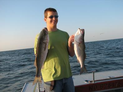 Brian Woltz was pleased with this pair of stripers
