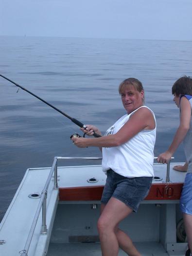 Tina gave it her all in fighting each fish like a pro