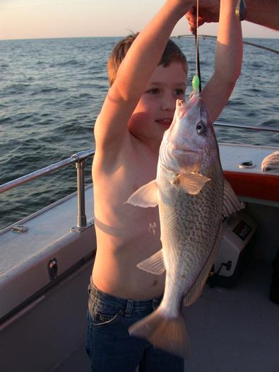 Nick catches his first lifetime fish