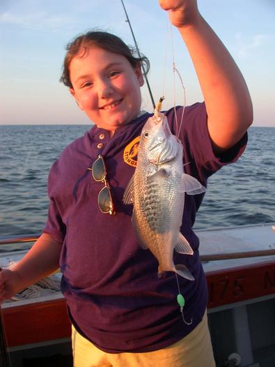 Tirzah and her first Atlantic croaker