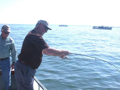 Big Dan ties into a rockfish on 8 pound test!