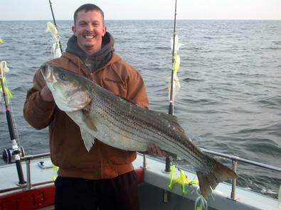 Matt's first visit to the Bay yielded him the big fish of the day at 44 inches