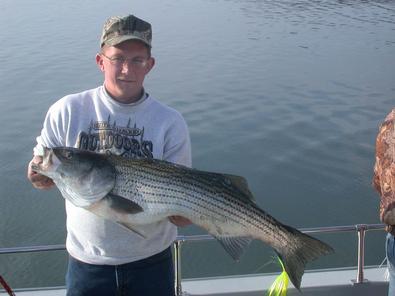 Brian had the "luck" today catching a fish on the dummy line