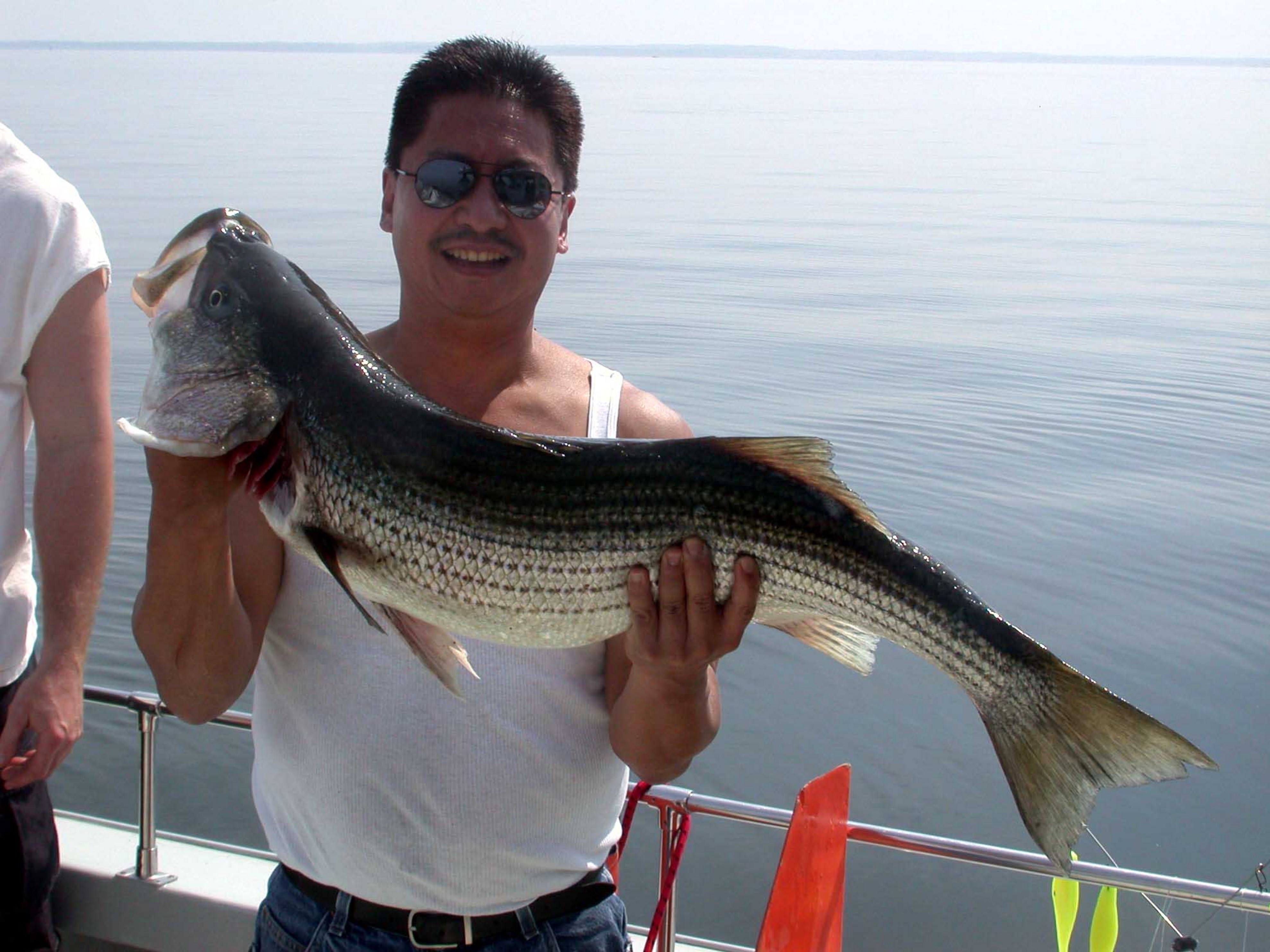 Mike had no trouble showing this striper who the boss is
