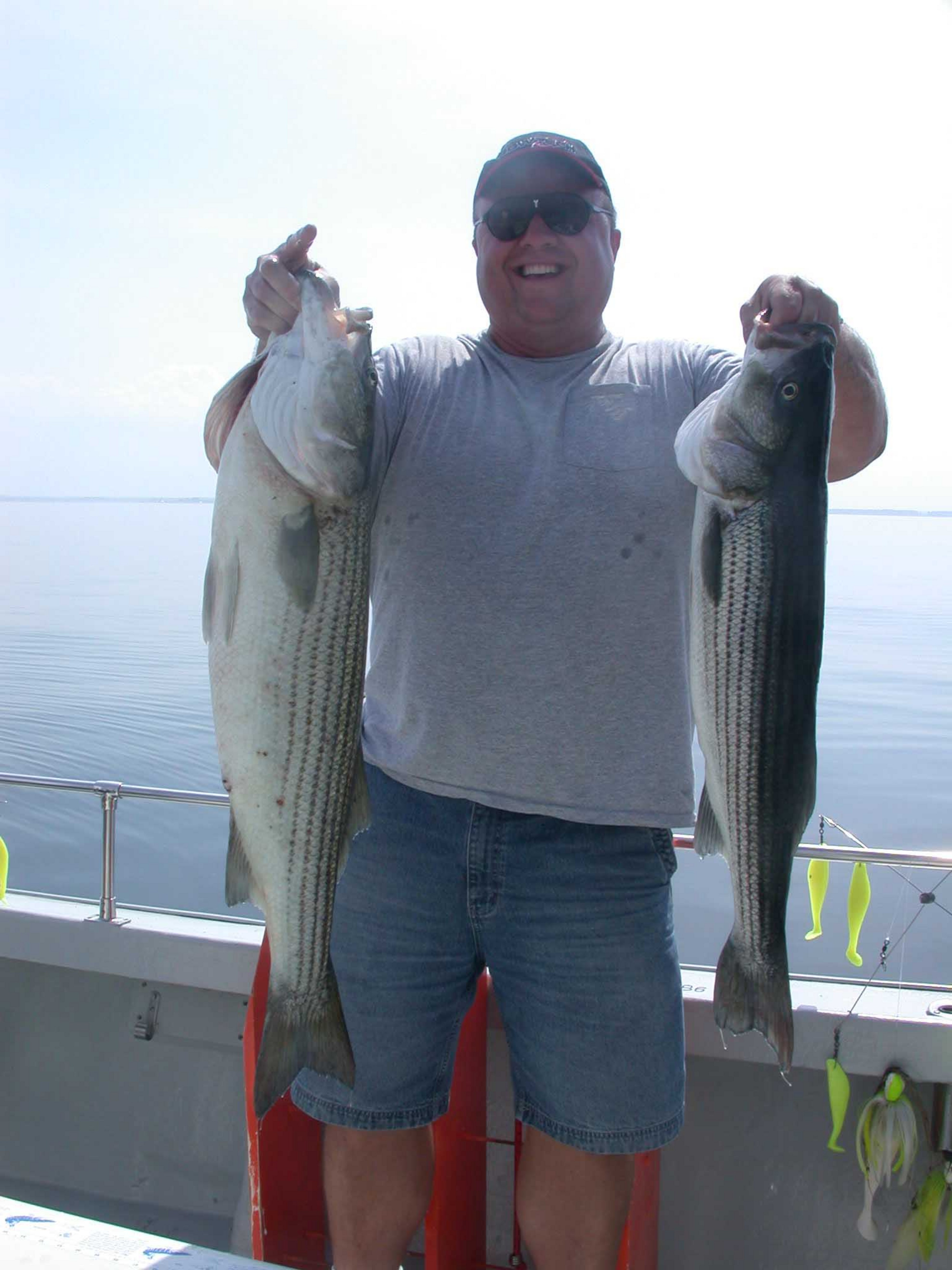 Wayne with two of his trophies today