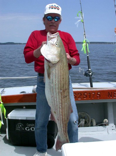 The big fish of the day 441/2 inches 34 pounds and the grin on Jason's face!