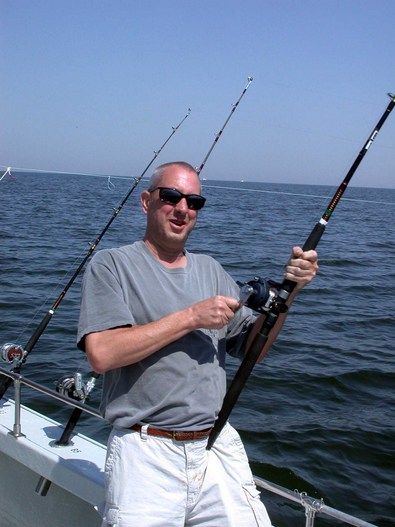 Tom on the fish!