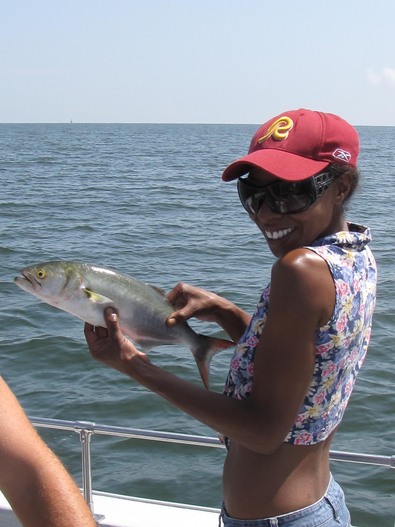The women usually outfish the men, today was no exception with Melissa and this blue!
